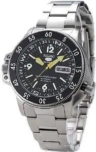 Seiko Men's Automatic Stainless Steel Dress Watch, Black