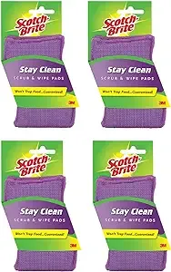 Scotch-Brite Clean & Rinse Scrubber - 2 ct, 4 Pack (Total 8 sponges)