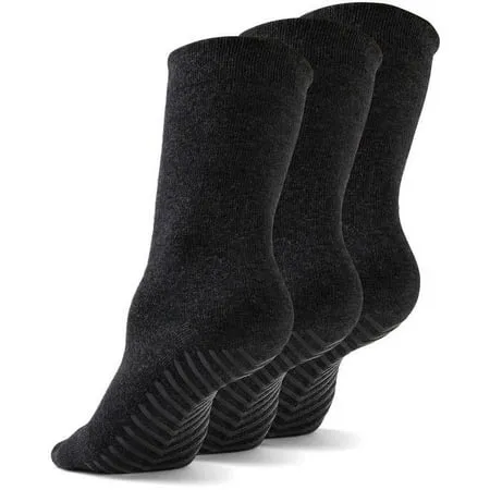 Women's Grip Socks - Low Cut Ankle Socks with Non Skid X3 Pairs Multi