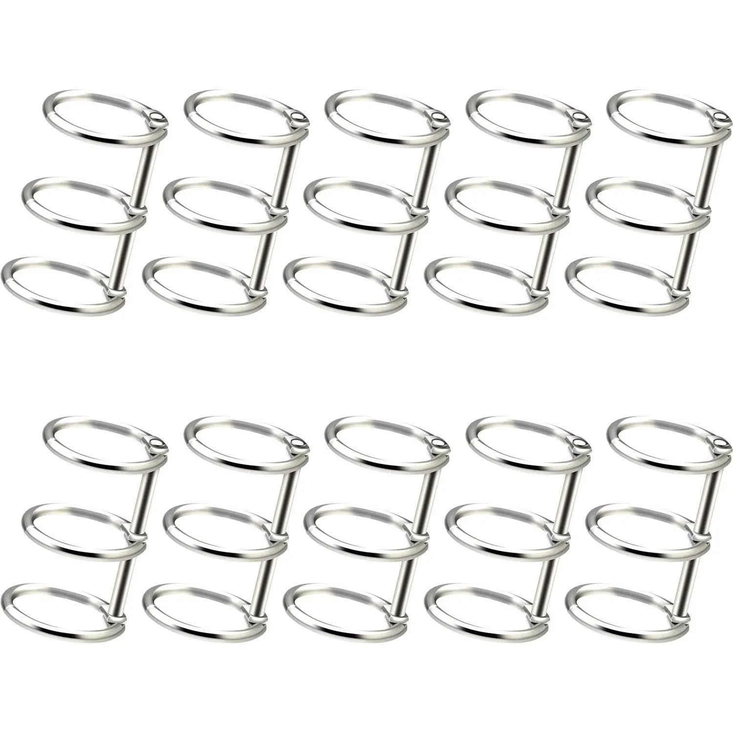 10 Pieces 3 Ring Metal Loose Leaf Binders Book Rings with 20 Mm Inner Diameter f