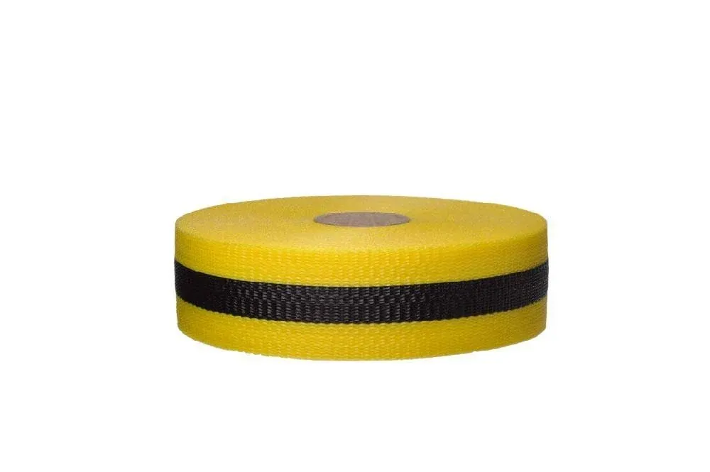 Black/Yellow Webbed Barrier Tape  - Roll