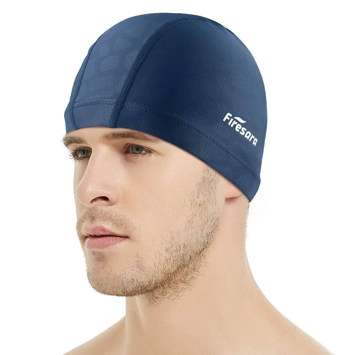 Firesara Lycra Swim Cap, High Elasticity Swimming Cap Keeps Hair Clean Breathable Fit Both Long Hair Short Hair, Swim Caps Woman Girls Men Kids One Si