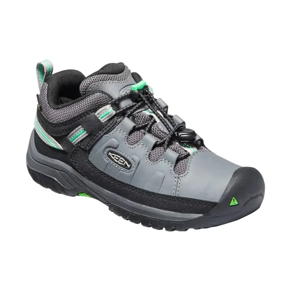 KEEN Targhee Low Waterproof Hiking Shoes for Kids - Steel Grey/Irish Green - 5 Kids