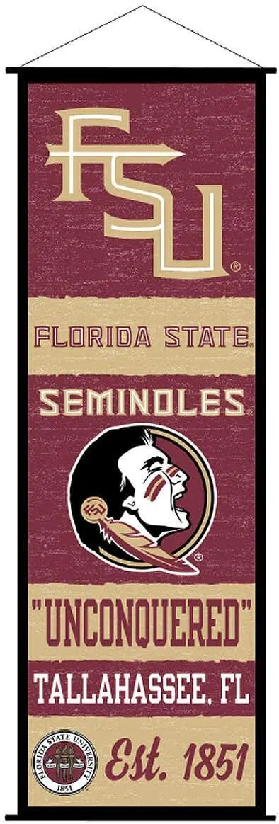 Florida State Seminoles Banner and Scroll Sign