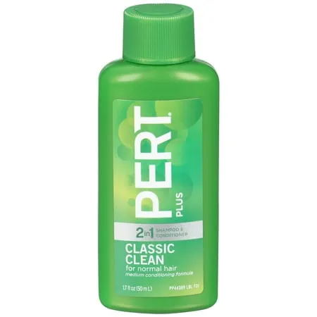 Pert Plus Shampoo Classic Clean Plus Conditioner 1.7 Fl OZ Travel Size (6 PACK)