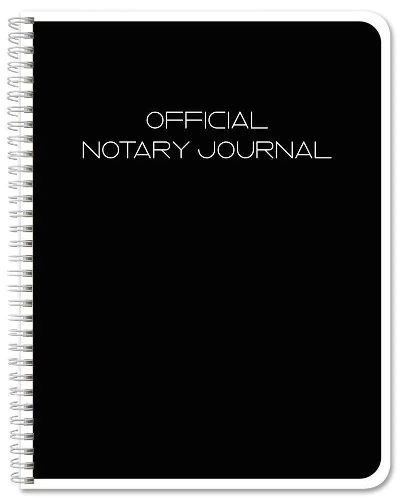 BookFactory Official Notary Journal/Log Book 96 Pages 8.5" X 11" 46 of 50 State Journal of Notarial Acts, Wire-O, (LOG-096-7CW-PP-(Notary))