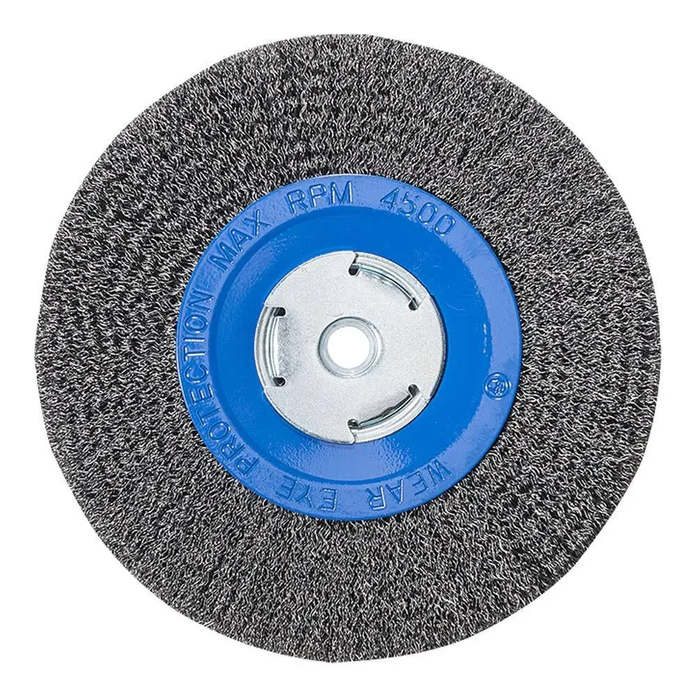 8&#034; Inch Crimped Wire Wheel for Bench Grinder 2&#034;, 1/2&#034;, or 5/8&#034; Arbor - PACK OF 2