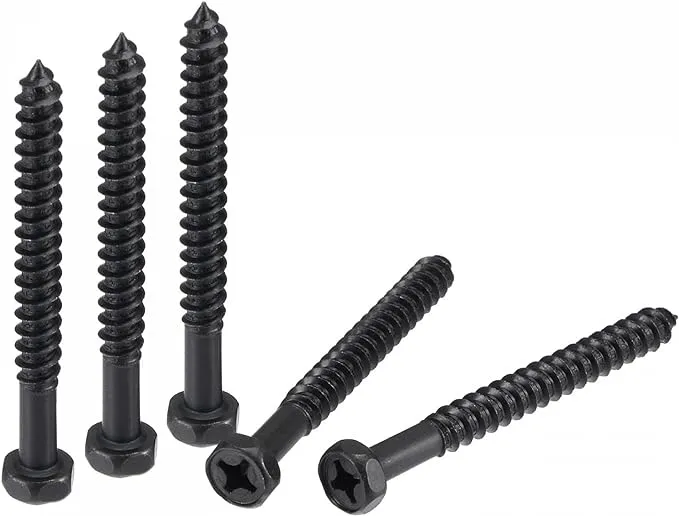 Hex Lag Screws 1/4&#034; x 2-1/2&#034; Carbon Steel Half Thread Self-Tapping 25pcs