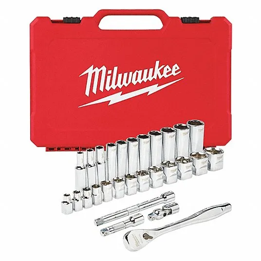 Milwaukee 3/8" Drive SAE Ratchet & Socket Set