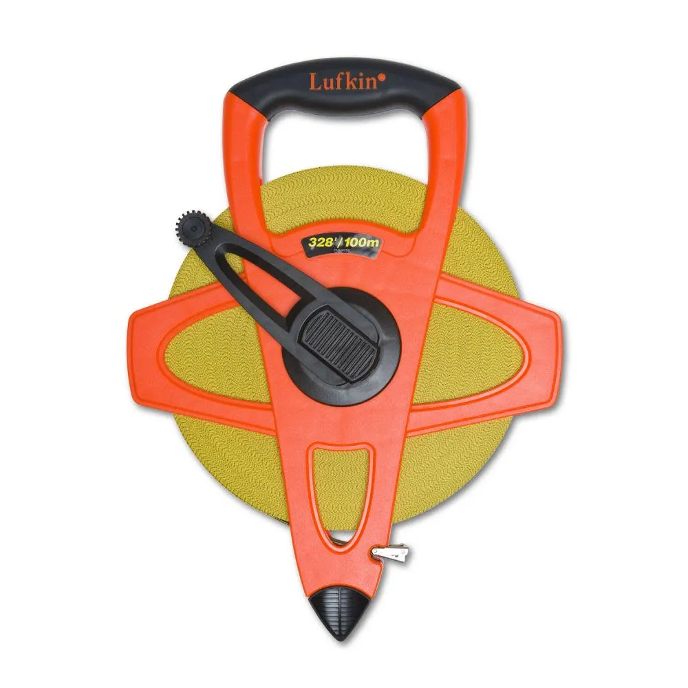 Crescent Lufkin 1/2 In. x 100 Ft. Hi-Viz Orange Fiberglass Tape Measure Feet & Inches