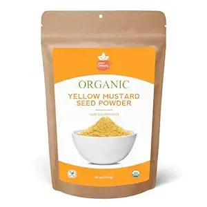 Spicy Organic Ground Yellow Mustard Seeds Powder-16 oz. – Certified USDA Organic ...