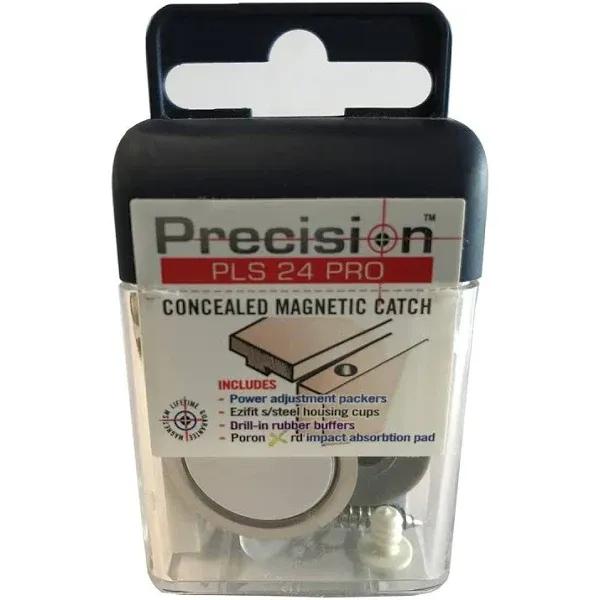 Precision Lock PLS24PRO-BLK Magnetic Catch with Adjustable Strength Black