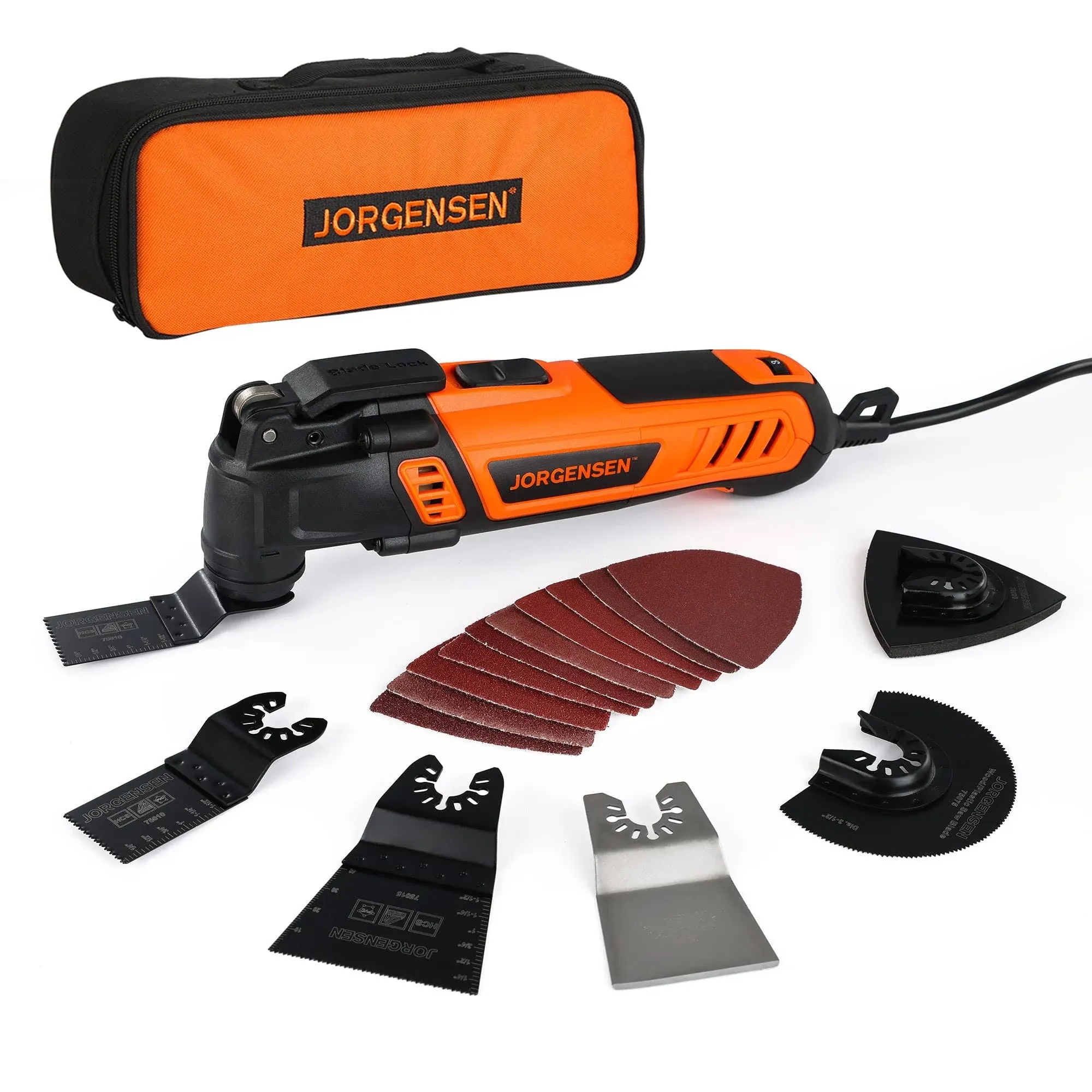 Jorgensen Oscillating Tool 5°Oscillation Angle, 4 Amp Oscillating Multi Tools Saw ...