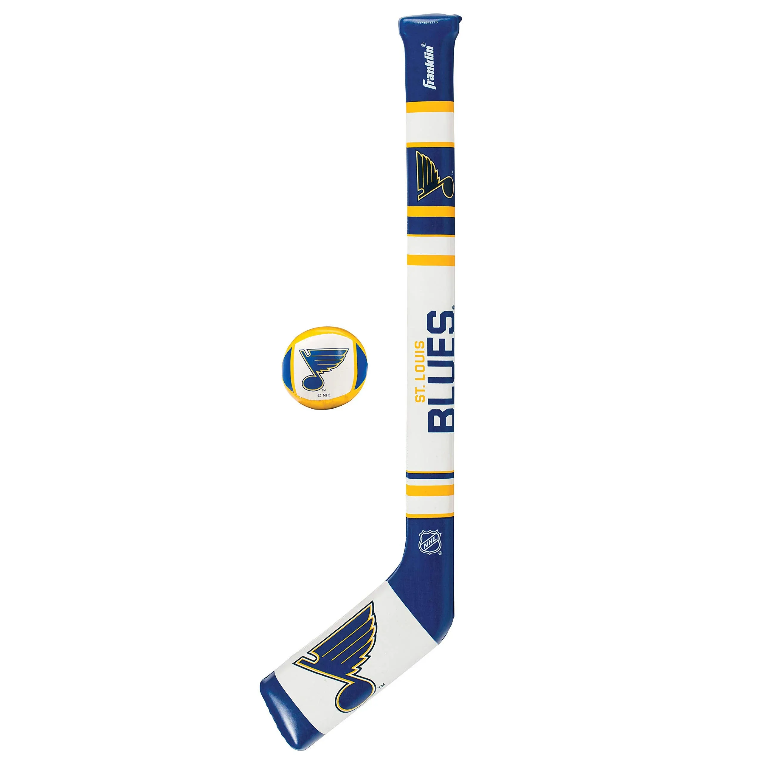 NHL St. Louis Blues Mini Soft Hockey Stick Set Team Soft Foam Mini Hockey Stick and Ball Set - Great Toy for Kids