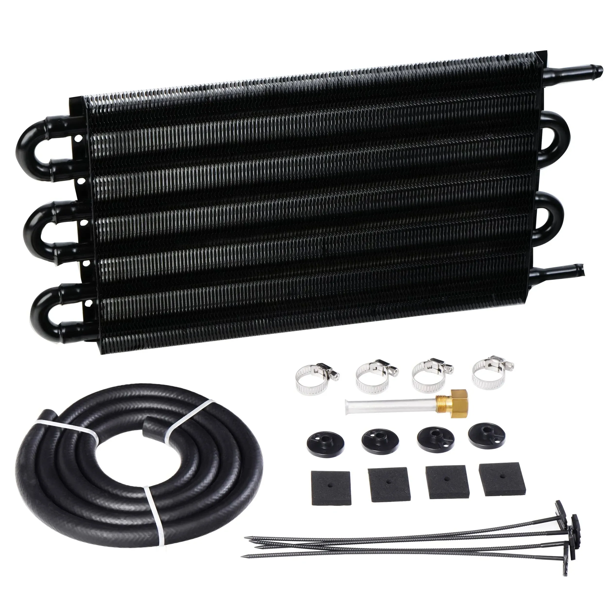 6 Pass Ultra-Cool Tube and Fin Transmission Cooler Universal 5/16&#034; Oil Cooler...