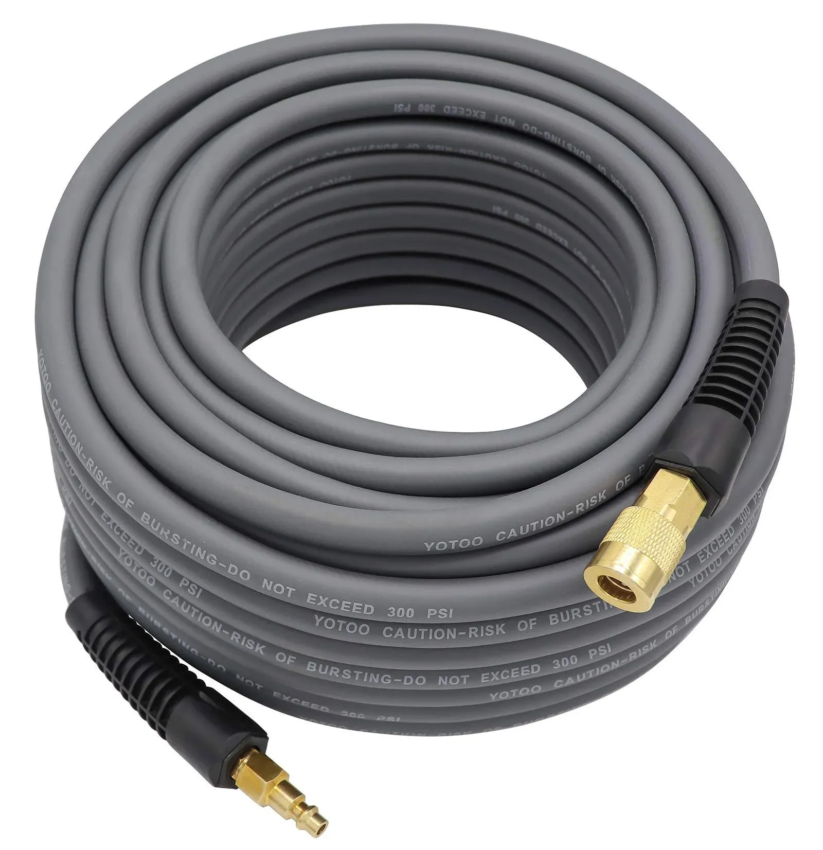 YOTOO Hybrid Air Hose 3/8-Inch by 100-Feet 300 PSI Heavy Duty, Lightweight, Kink