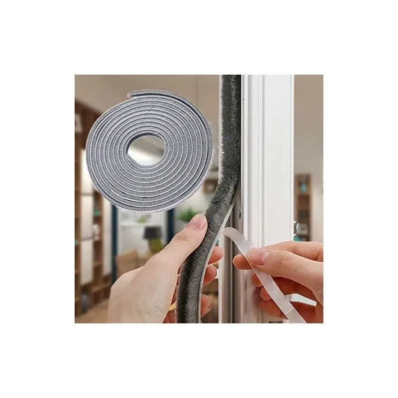 CIKKIIO 32.8 Ft Self Adhesive Seal Strip Weatherstrip for Windows and Doors House Soundproofing,Windproof,Dustproof,Stronger Stickiness,0.35 Wide X 0.2 inch Thick, Gray