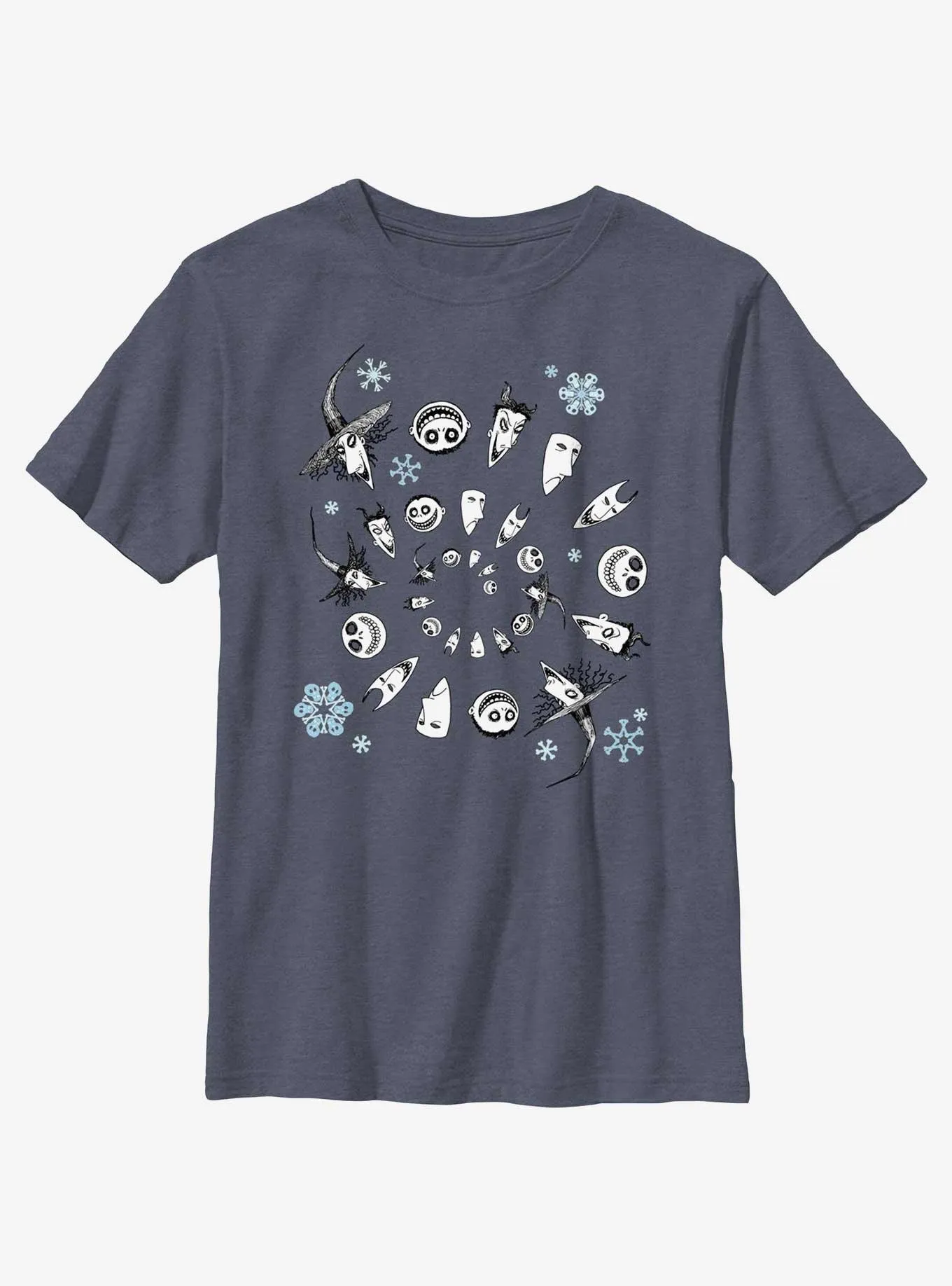 Disney Nightmare Before Christmas Boogie's Boys Winter Swirl Youth T-Shirt | BoxLunch