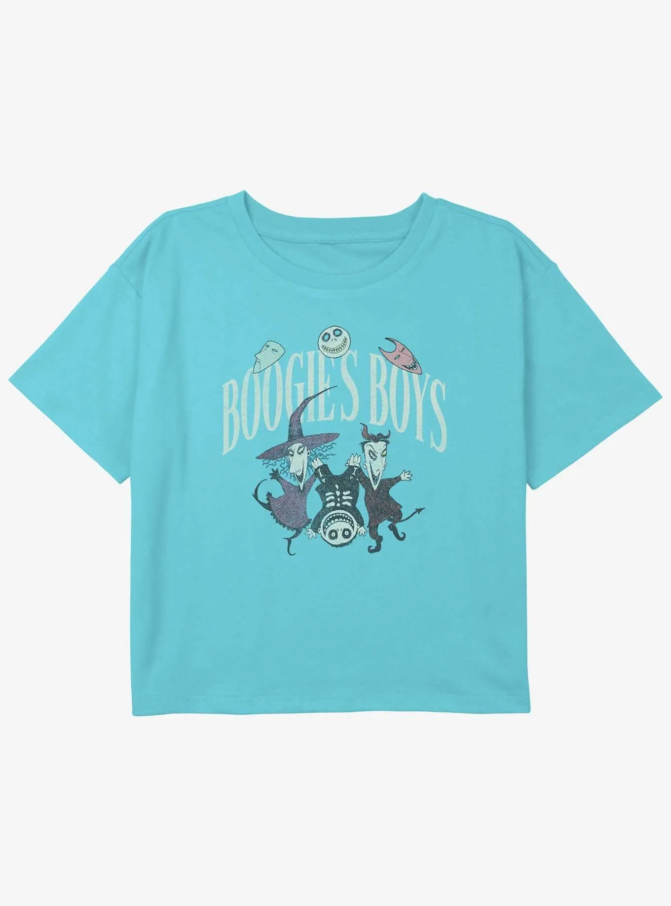 Disney The Nightmare Before Christmas Boogie's Boys Girls Youth Crop T-Shirt | BoxLunch