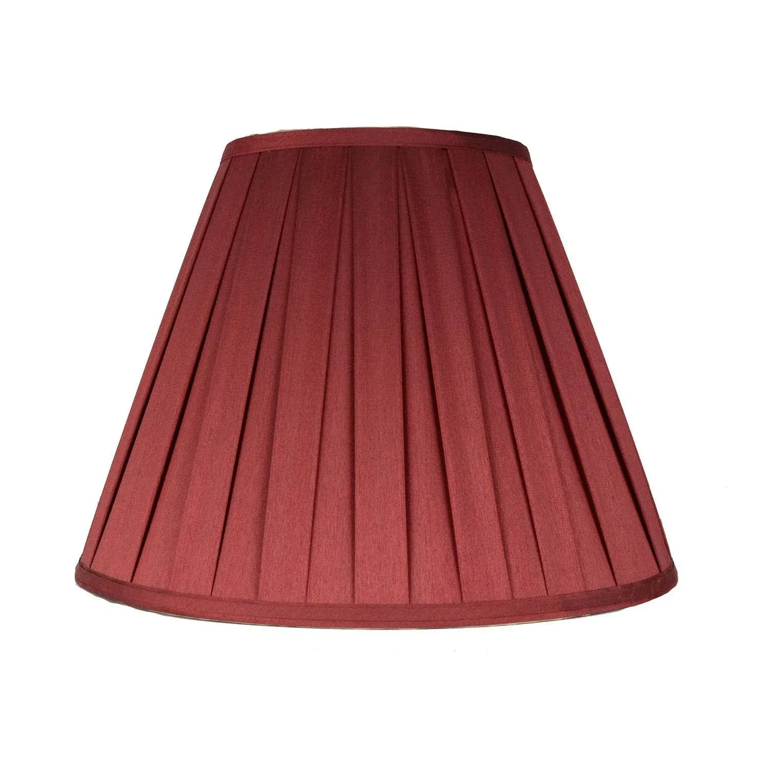 Urbanest Empire Box Pleat Lamp Shade, 6x14x9 inch, Burgundy, Red