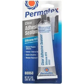 Permatex 80050 Clear Silicone Adhesive Sealant