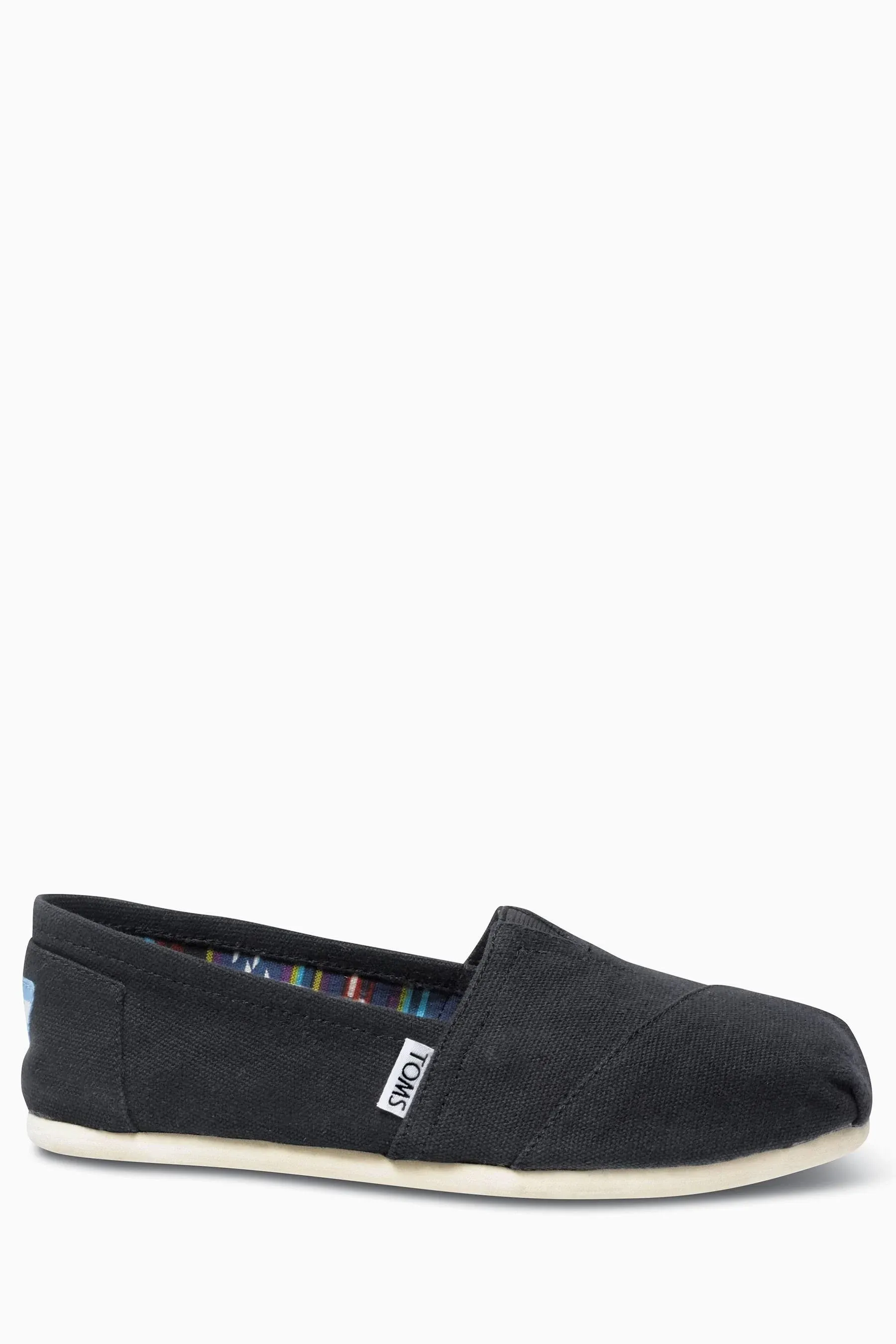 Toms Women's Classic Canvas Flat Shoe - Black - 6M