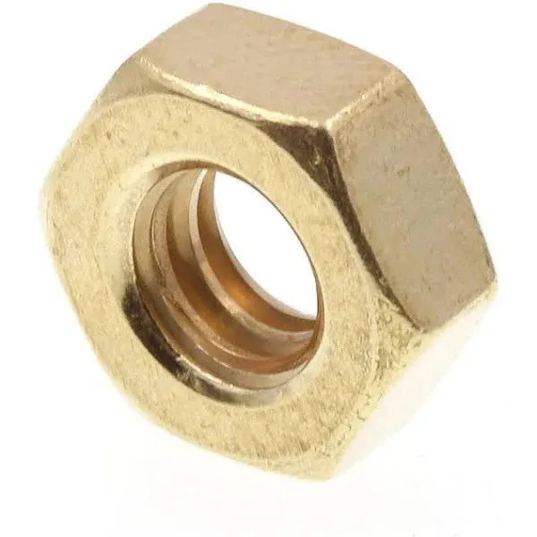 -Line 9074496 Machine Screw Hex Nuts, 1/4 In.-20, Solid Brass (25 Pack)