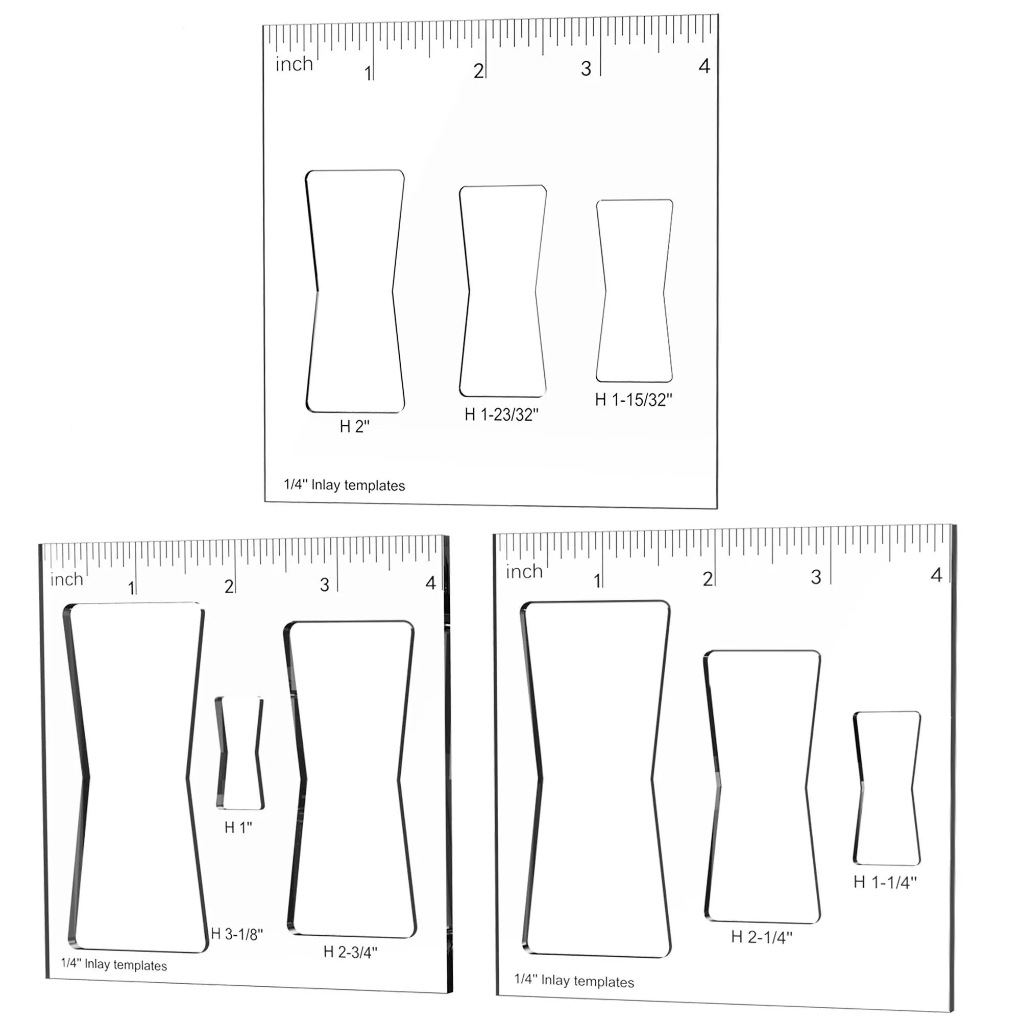 inBovoga Butterfly Inlay Template Router Templates