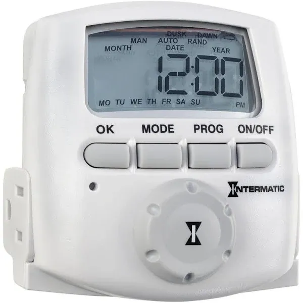 Intermatic Dt620 Heavy Duty Indoor Digital Plug-In Timer, White