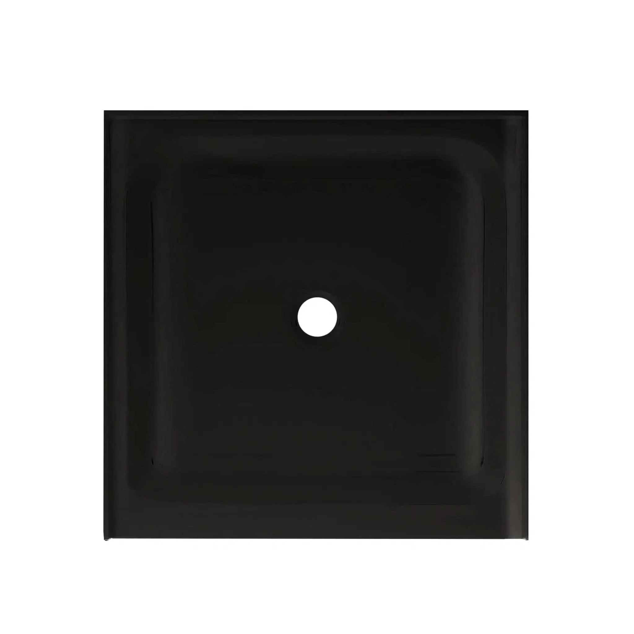 Swiss Madison Voltaire 36" x 36" Acrylic Black, Single-Threshold, Center Drain, Shower Base