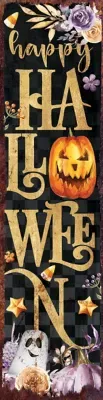 TX USA Corporation 36 in. Halloween Porch Sign - Front Porch Halloween Welcome Sign