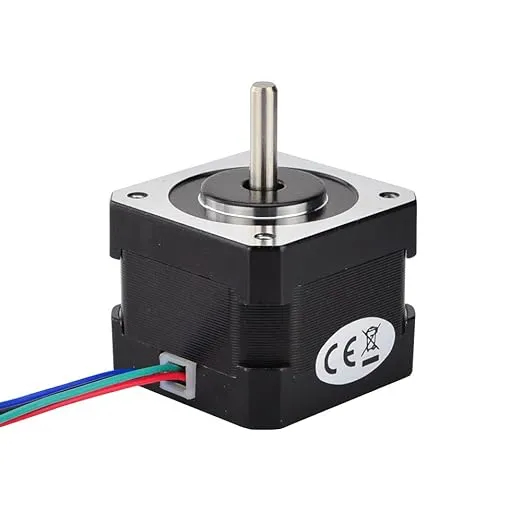 STEPPERONLINE Dual Shaft Nema 17 Stepper Motor 1.8deg 26ncm/37oz.in 12v 0.4a 42x42x34mm 4-Wire