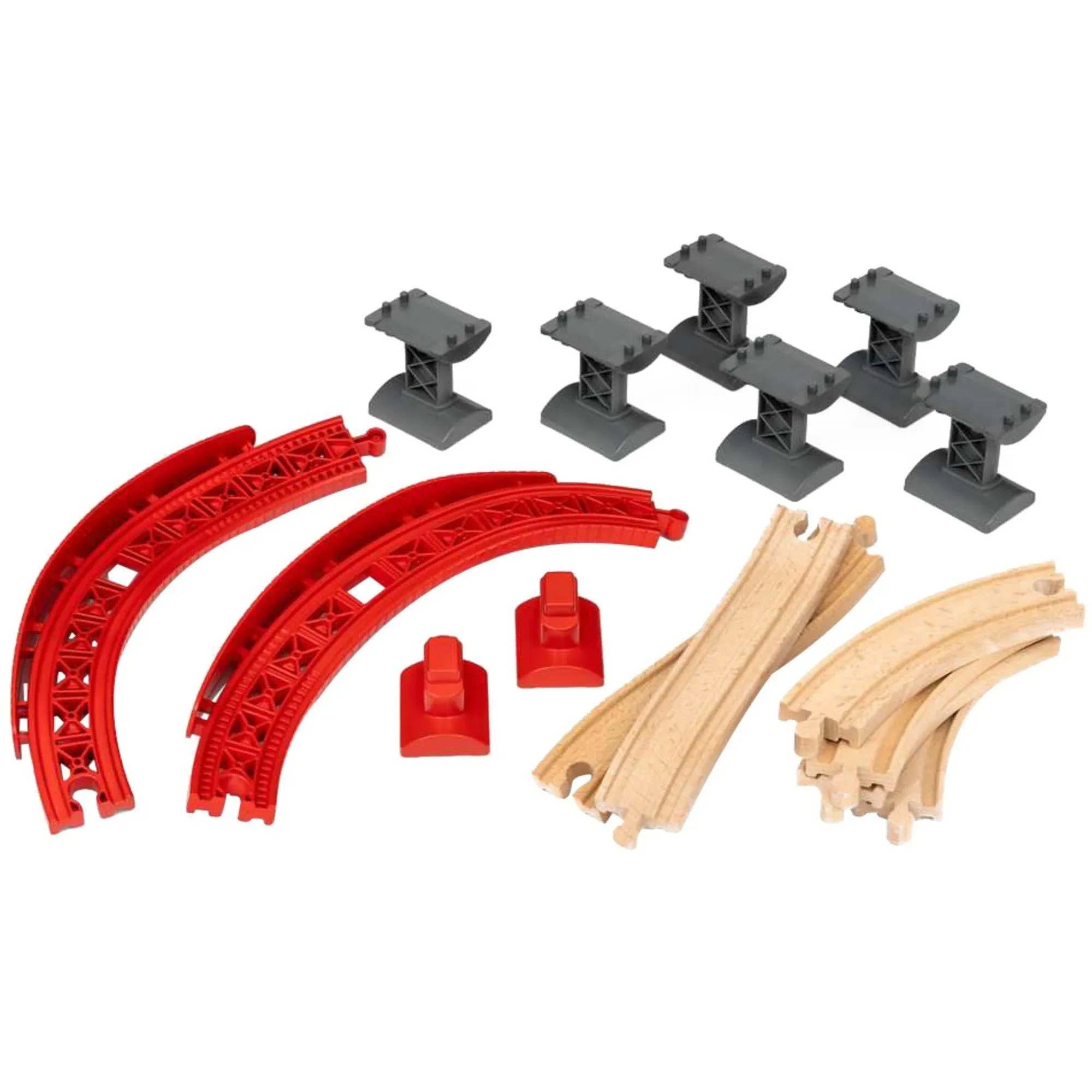 BRIO Ascending Curves Track Pack - Expertly Crafted Railway Expansion | FSC-Certified Beech Wood | Enhances Motor Skills | Perfect for Kids Aged 3+