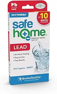 Safe Home® DIY Lead in Drinking Water Test Kit – Advanced Detection to 4 PPB – 5 Minute Test – 3 Levels of Test Results – Certified by Independent Laboratories – (1 Pack)