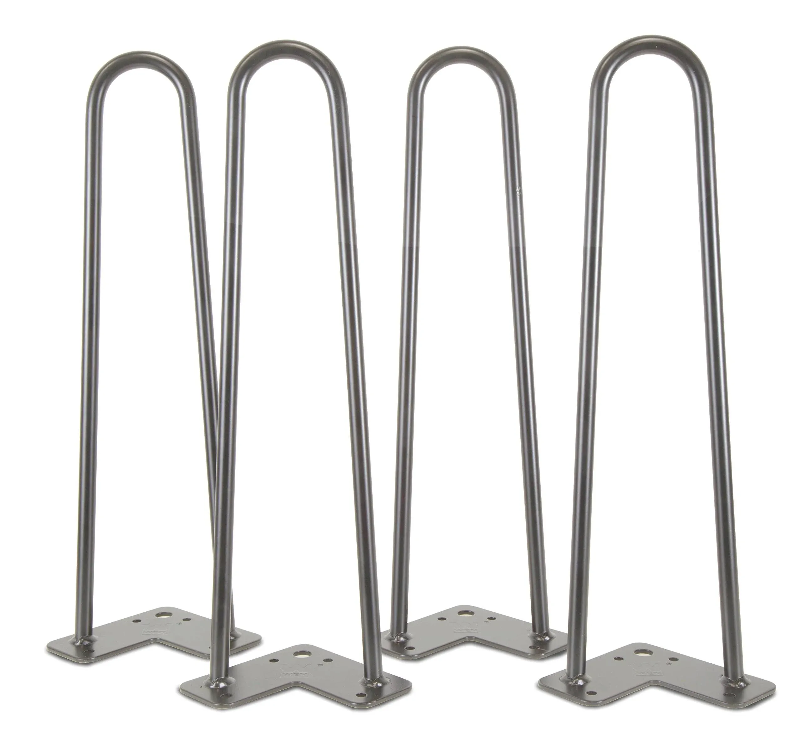 *NEW* WEN TL16S 16-Inch Mid-Century Modern Raw Steel Hairpin Table Legs (4-Pack)