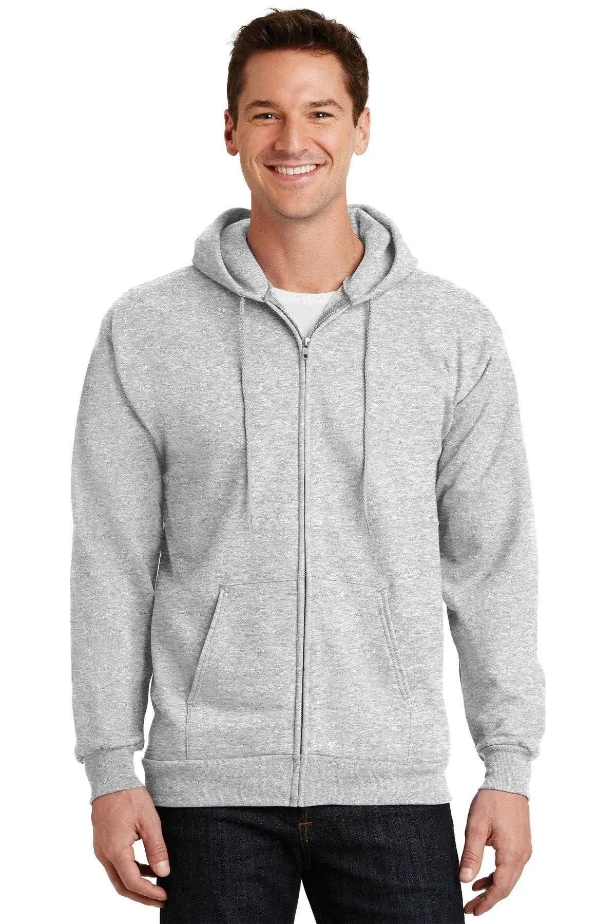 Port & Company Essential Fleece Full-Zip Hooded Sweatshirt