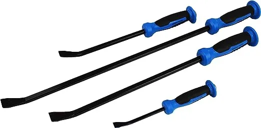 Pry Bar 4 Piece Set, 8-24 inch with Hammer Top