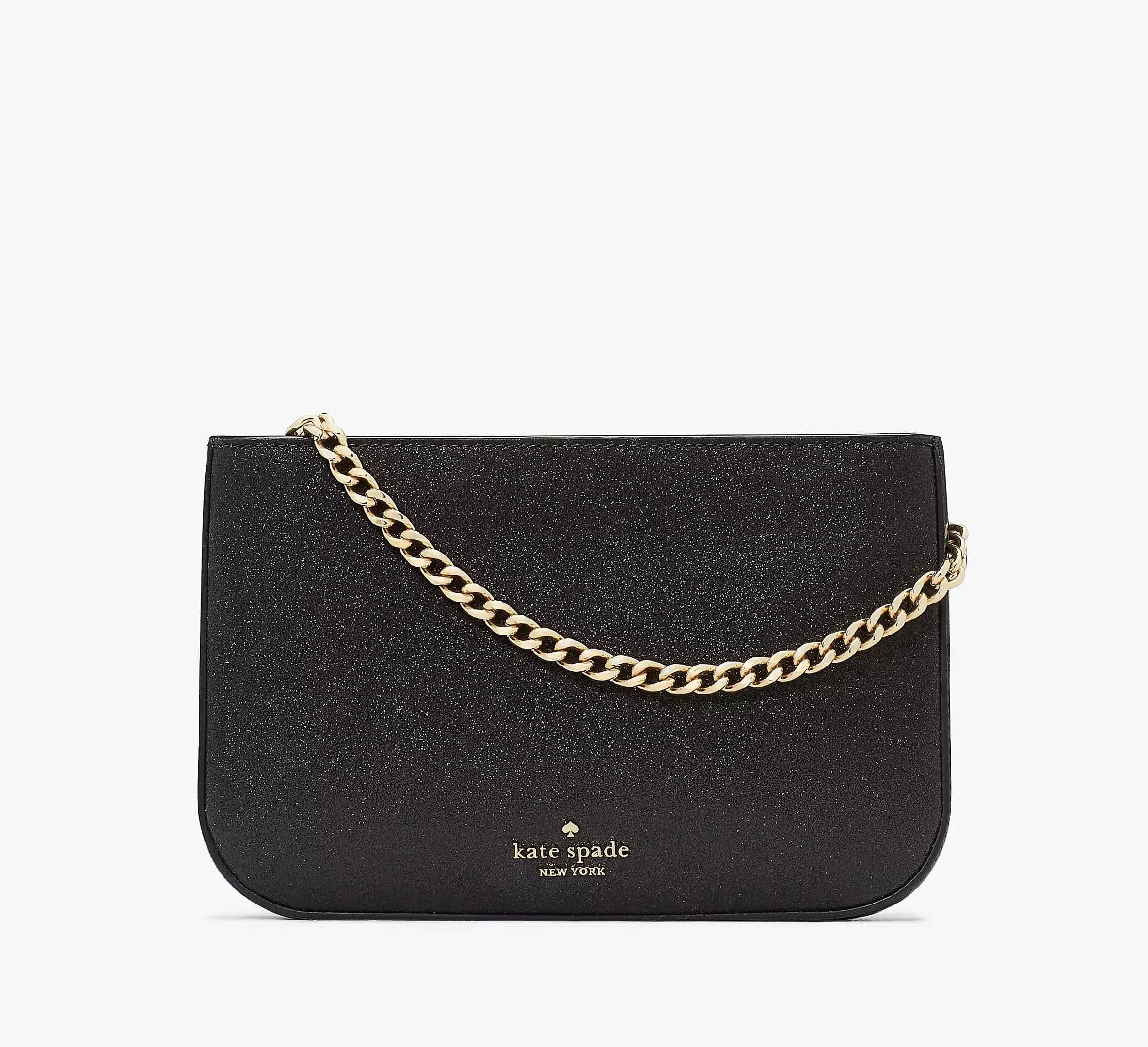 Kate Spade Outlet Glimmer Glitter Pochette, Black - Gifts for Women