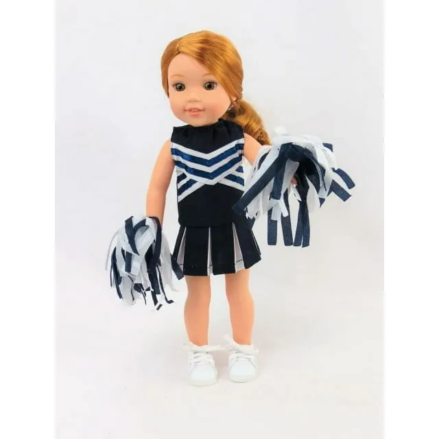 14.5 Inch Doll Cheerleader Uniform fits Wellie Wishers Doll