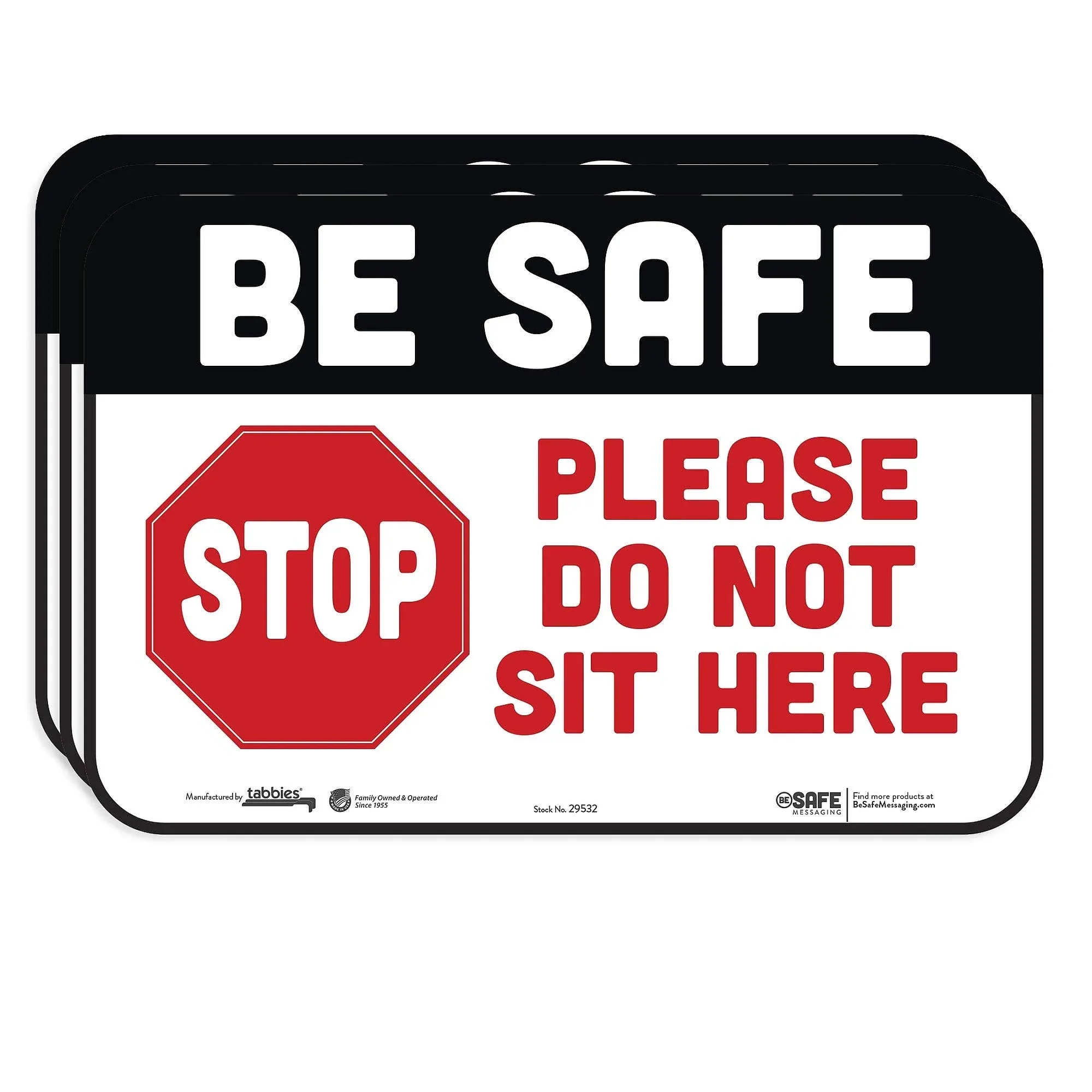 Wall Decals, Please Do Not Sit Here - 3/pkg