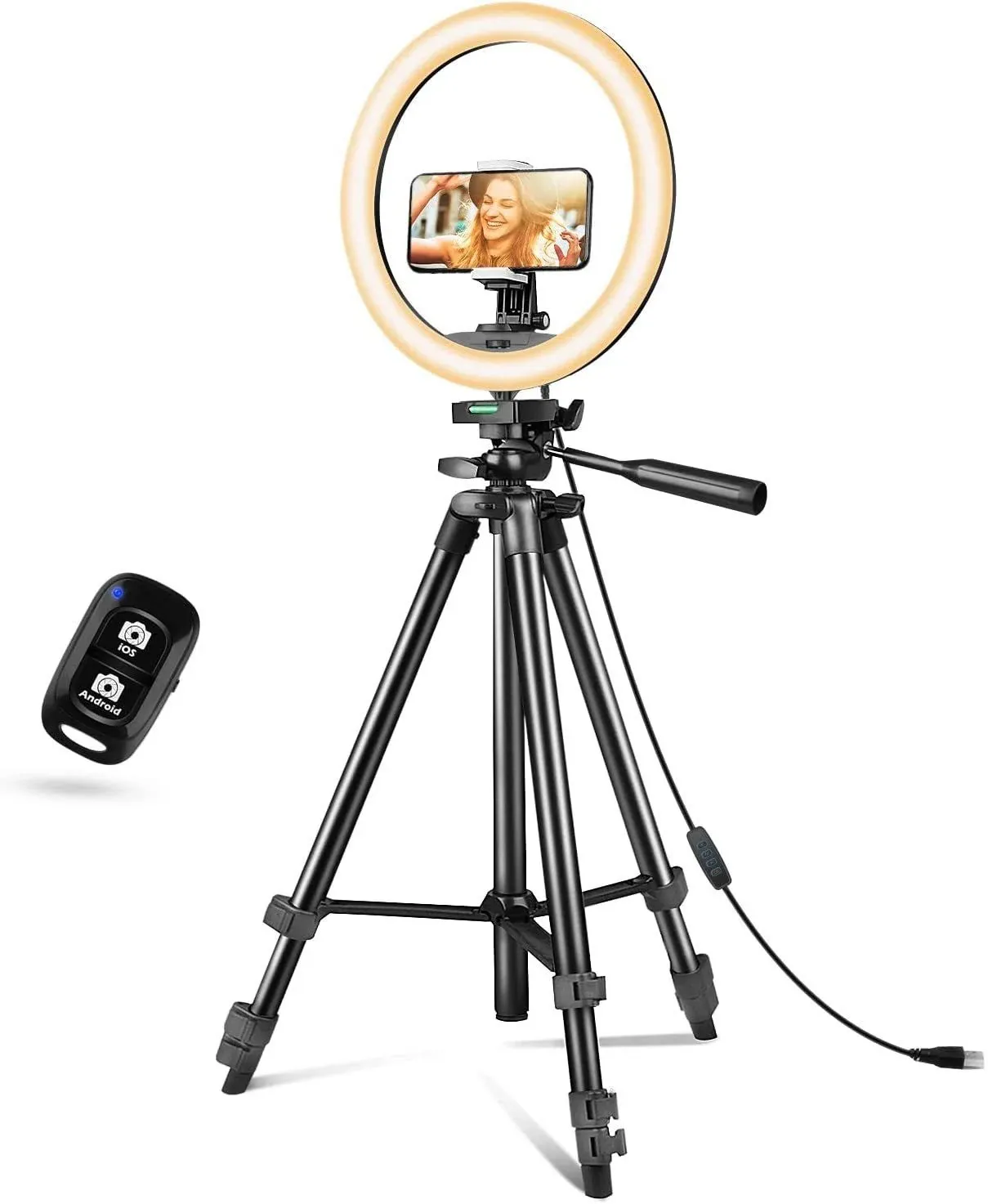 12&#039;&#039; Ring Light with Tripod Stand, LED Selfie Ring Light with Stand &amp; Phone Hold