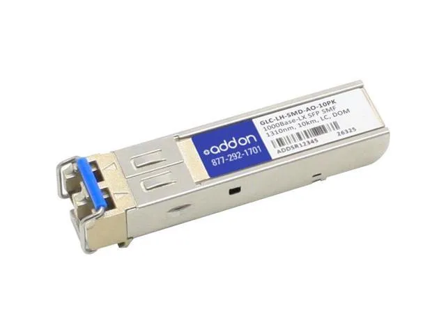 AddOn Cisco GLC-LH-SMD Compatible TAA compliant 1000Base-LX SFP Transceiver (SMF; 1310nm; 10km; LC; DOM)