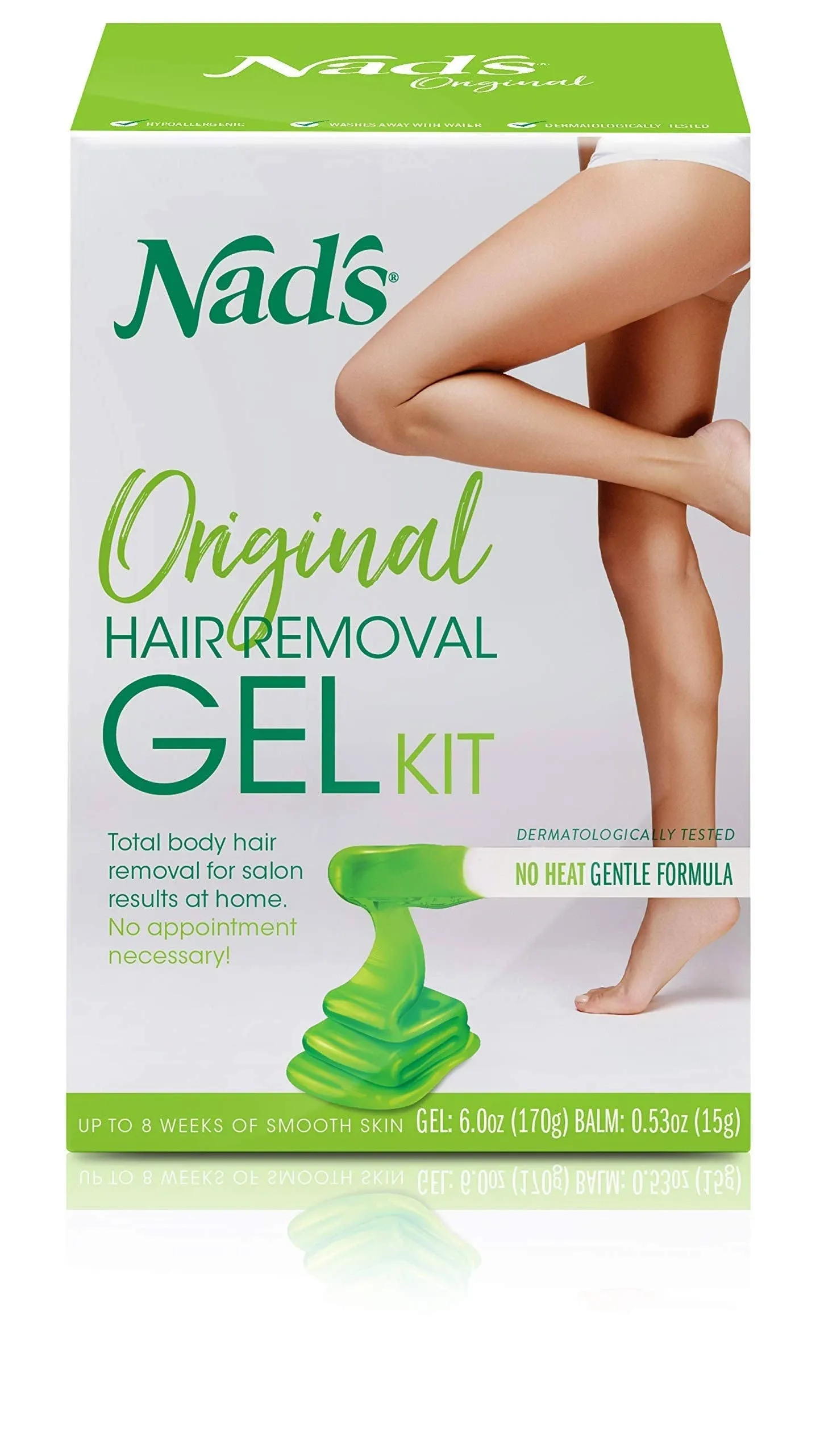 Nad&#039;s Original Hair Removal Gel Kit All Skin Types Hypoallergenic High quality D