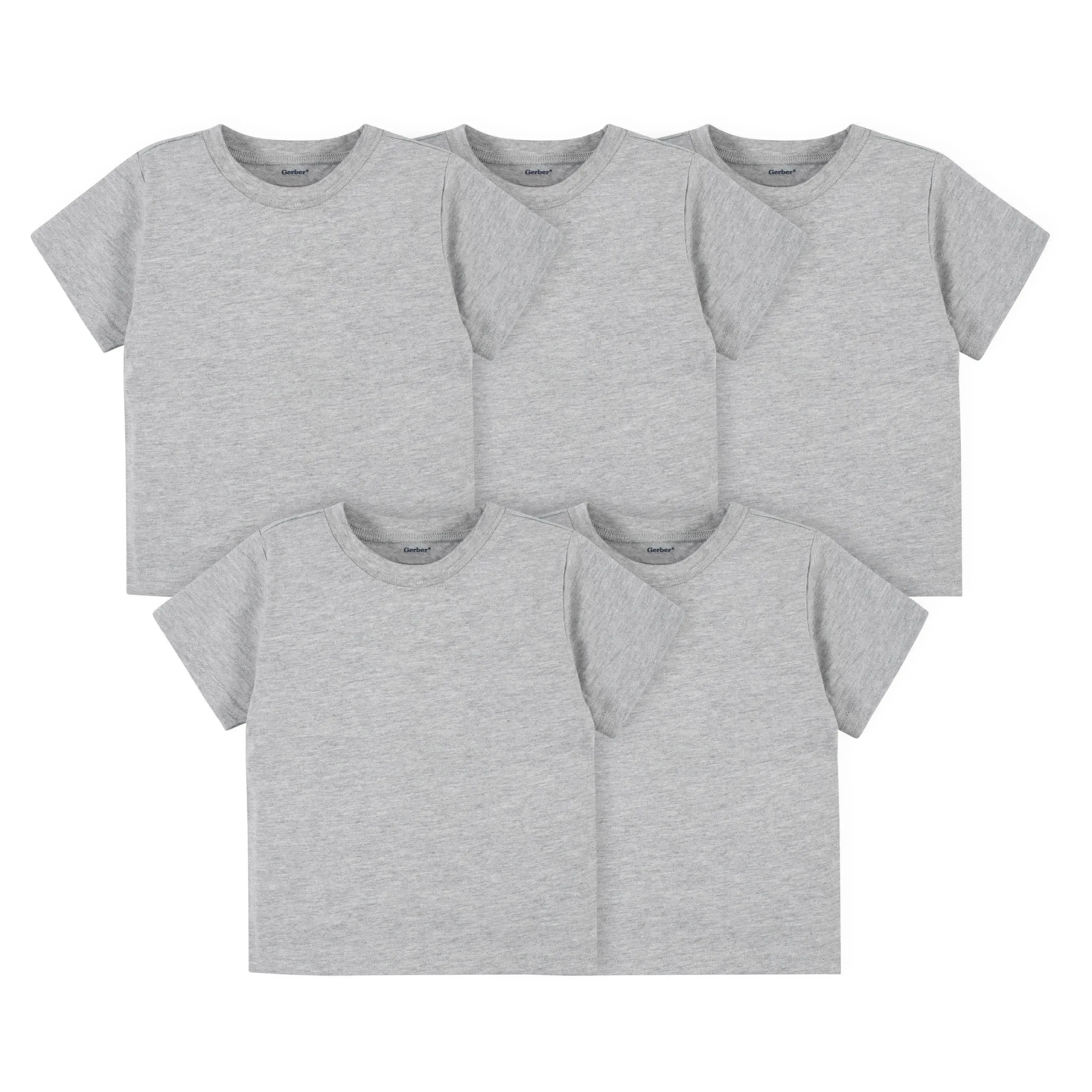 5-Pack Infant &amp; Toddler Heather Grey Premium Short Sleeve Tees