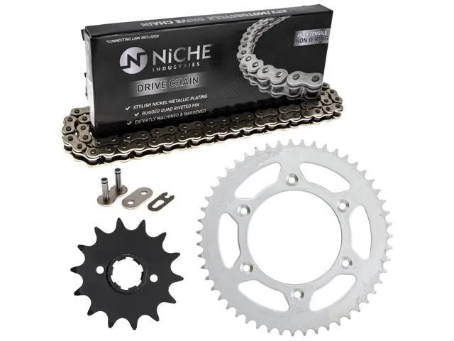 NICHE Drive Sprocket Chain Combo for Honda CR500R Front 14 Rear 51 Tooth 520NZ Standard 116 Links