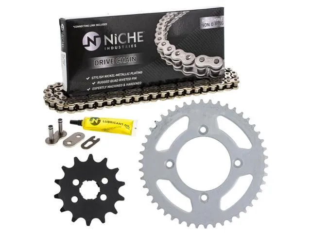 NICHE Drive Sprocket Chain Combo for Honda ATC70 Front 14 Rear 35 Tooth 420HZ Standard 76 Links