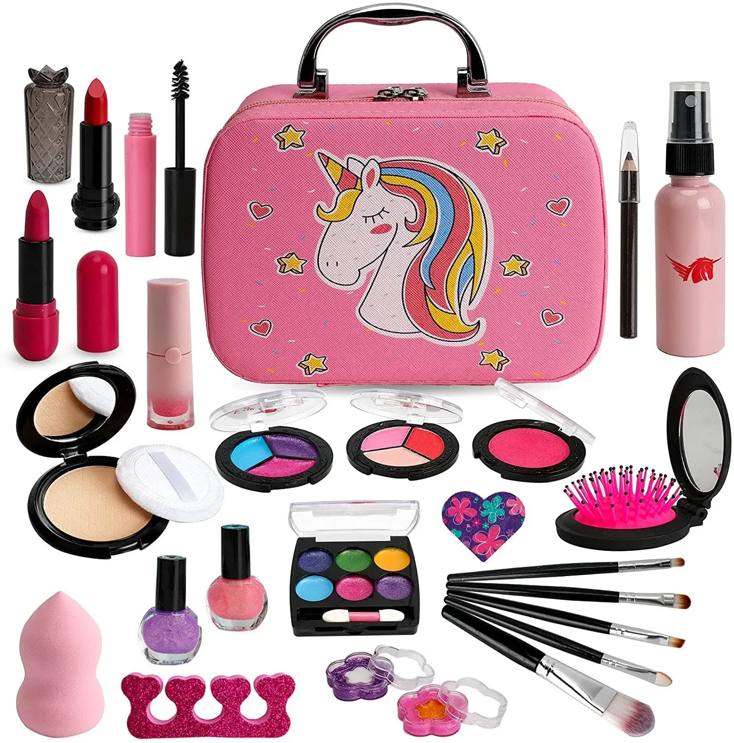 Kids Makeup Kit for Girls Toys, Real Makeup Kit for Kids, Washable Makeup Kit 