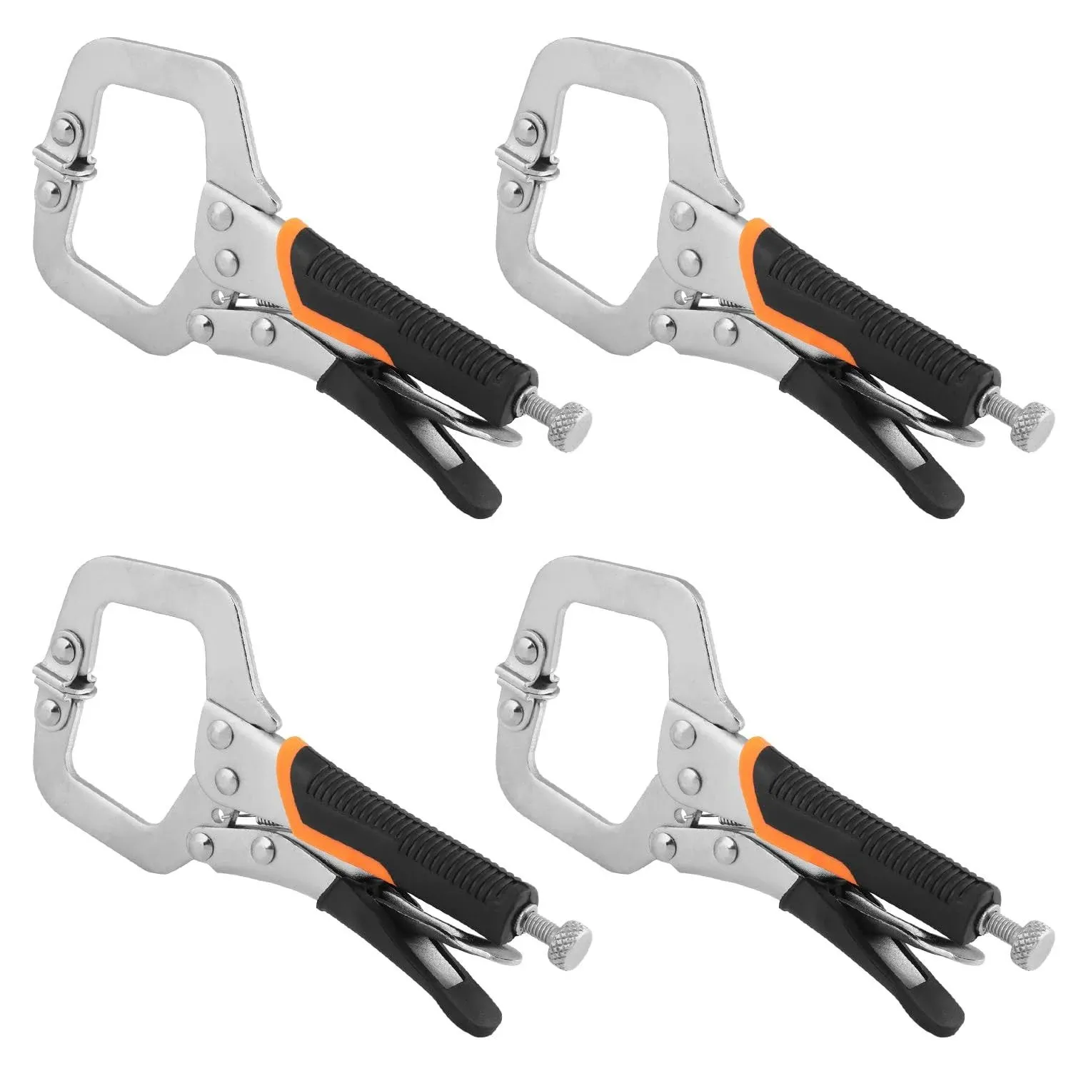 4 Pack 6 Inch C Clamp Locking Plierslocking C Clamp With Nonslip Rubber Grip Adj