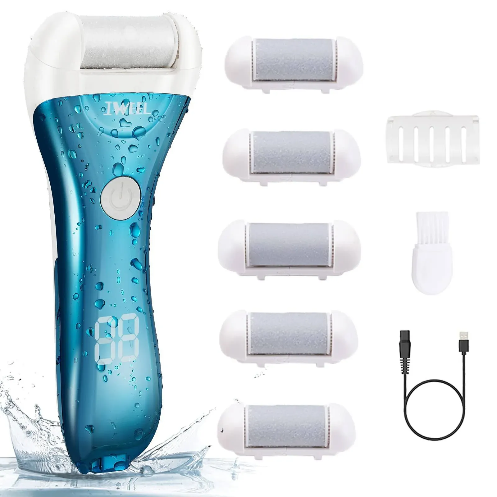 Callus Remover for Feet, Electric Foot File Rechargeable Foot Scrubber Pedicure ...