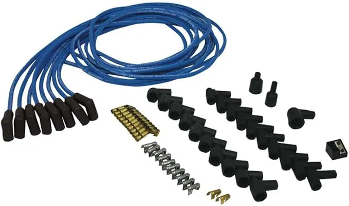 Moroso Universal Ignition Wire Set - Blue Max - Spiral Core - Unsleeved - 90 Degree - Blue - 73225